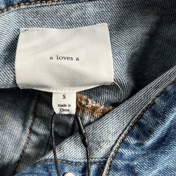 A Loves A
Lace Up Sleeve Convertible Collar Denim Statement Jacket - Picture 6 of 13